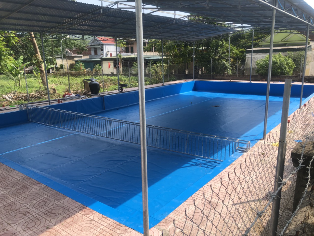 Thi công chống thấm hồ bơi bằng bạt nhựa HDPE